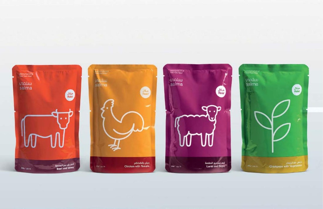 Salma ready-to-eat halal meal range: beef, chicken, lamb and chickpea pouches